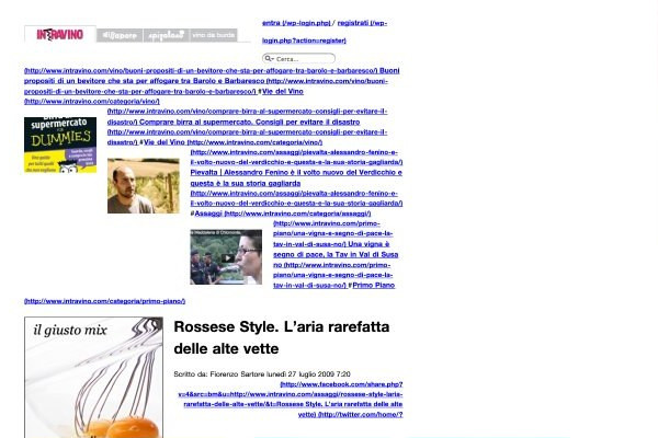 Ritaglio stampa: Intravino, 2009 - Terre Bianche, Dolceacqua