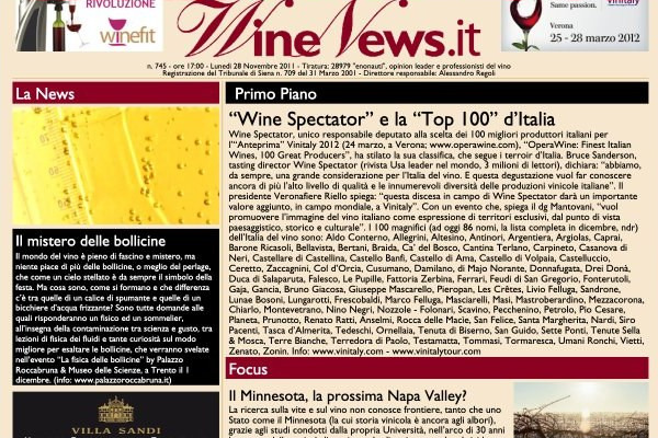 Ritaglio stampa: WineNews, 2011 - Terre Bianche, Dolceacqua