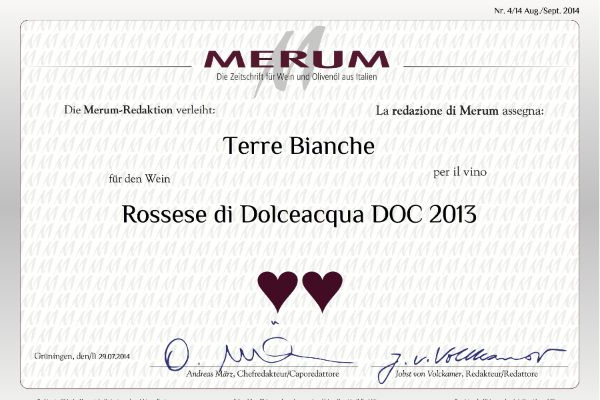 Ritaglio stampa: Merum, 2014 - Terre Bianche, Dolceacqua
