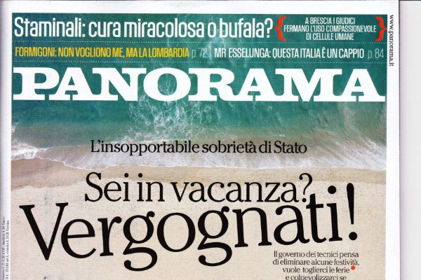 Ritaglio stampa: Panorama, 2012 - Terre Bianche, Dolceacqua
