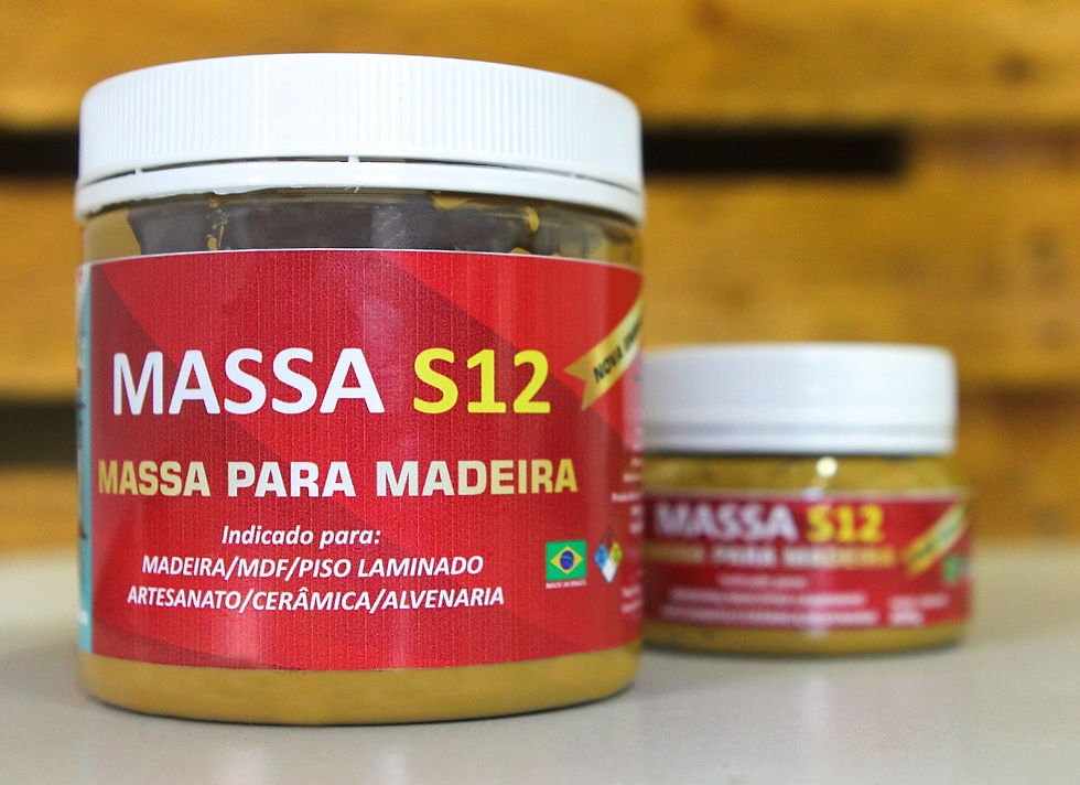 Miniatura: MASSA P/ MADEIRA S12 PRETO