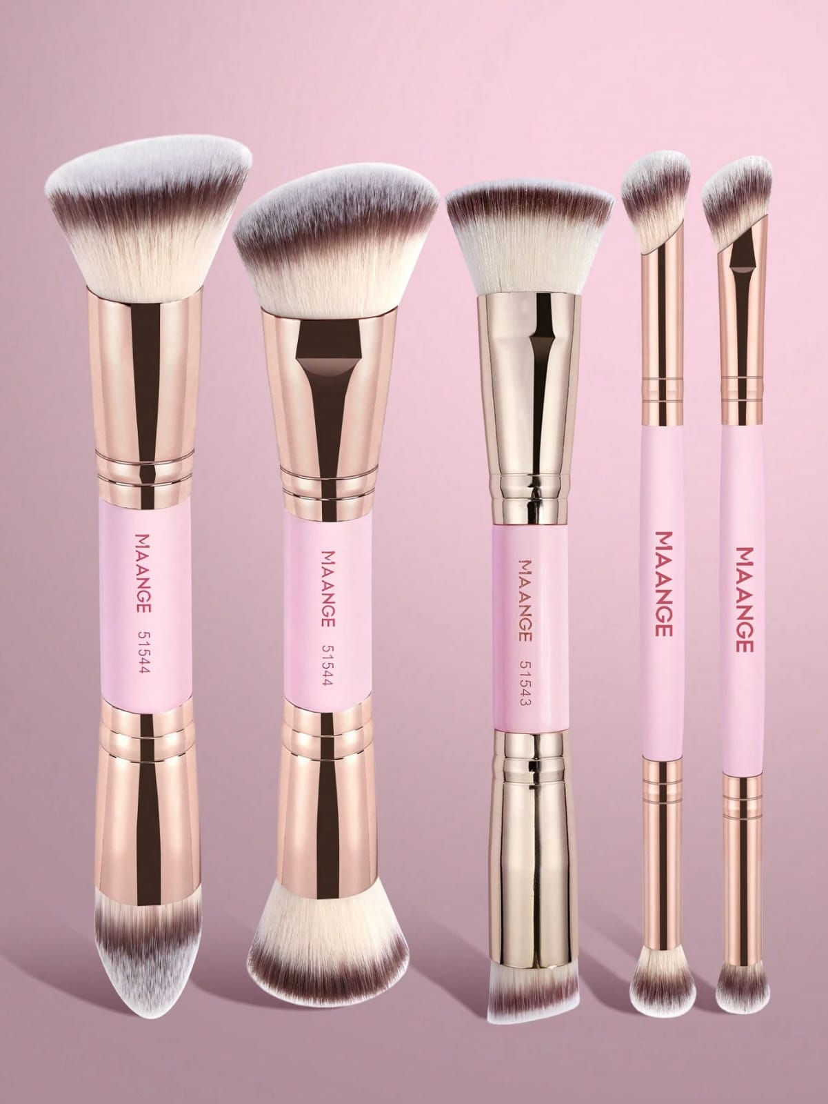 Juego de 5 brochas de maquillaje con doble punta