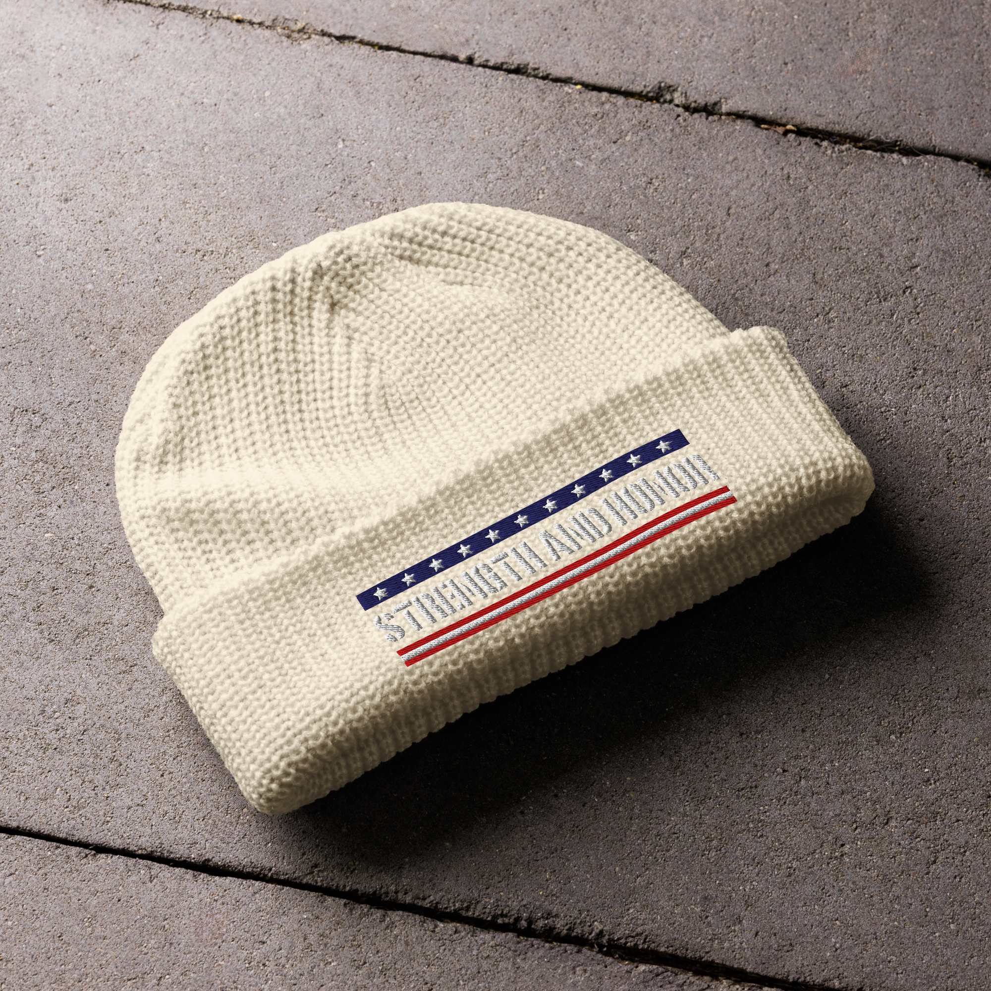 Strength and Honor Fisherman beanie