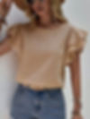 Thumbnail: Denise Ruffle Cap Sleeve Top