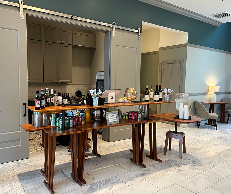 Full-Service Bar and Coffee Station Setup at Bedford Event Center