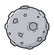 Gray crater moon space graphic