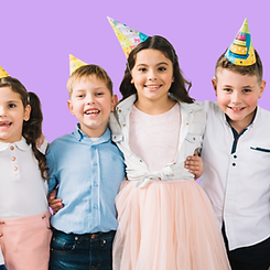 Children celebrating a birthday party with friends at Galaxy Zone Watertown CT