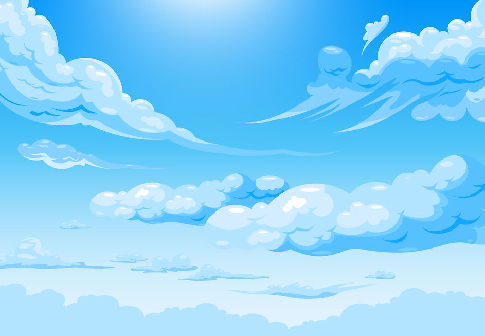 Jelly Bean Jungle - Cartoon Clouds & Sky