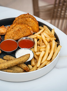 Wings and appetizers served at Level Up Bowl & Bistro bistro menu