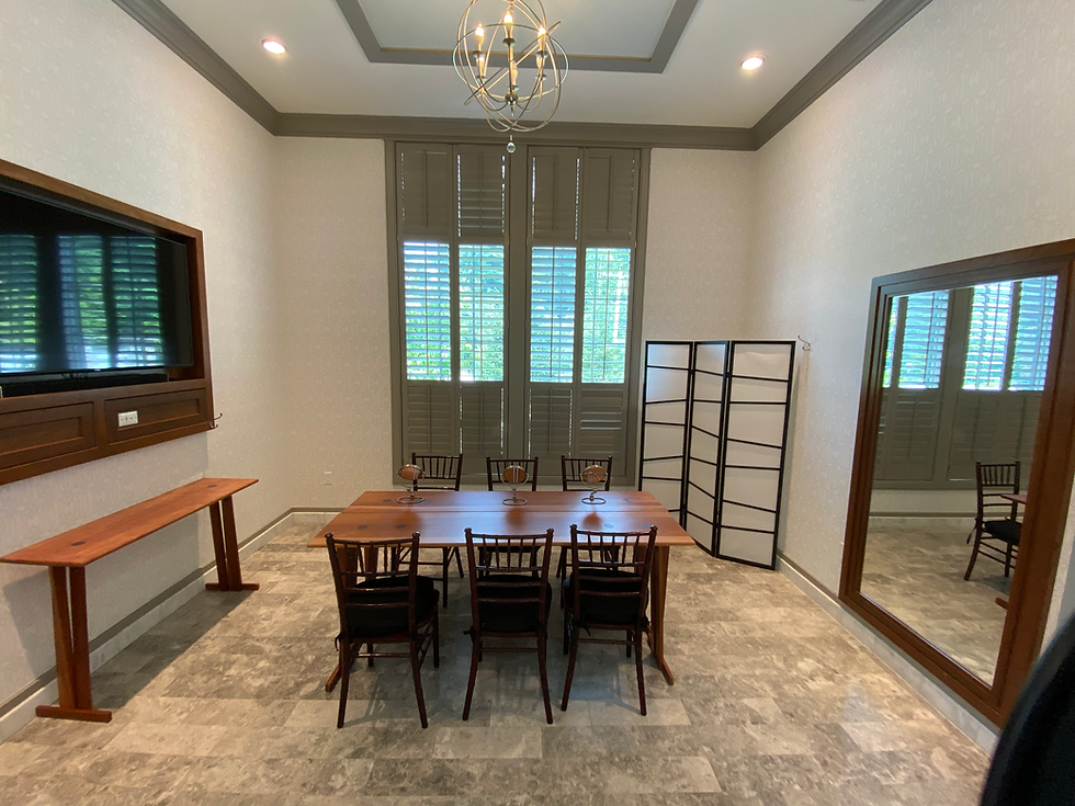 Elegant Bridal Suite at Bedford Event Center with Natural Light and Chandelier