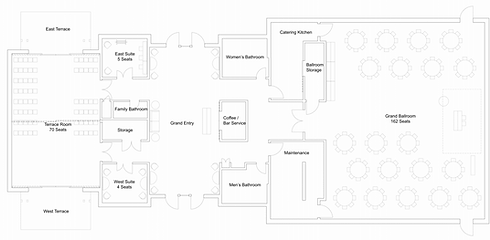 Standard Reception Layout at Bedford Event Center