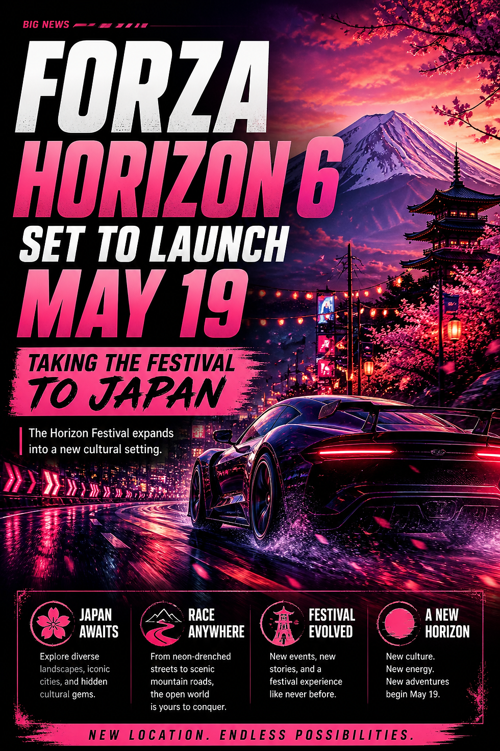 Forza Horizon 6 Set to Launch May 19, Taking the Festival to Japan