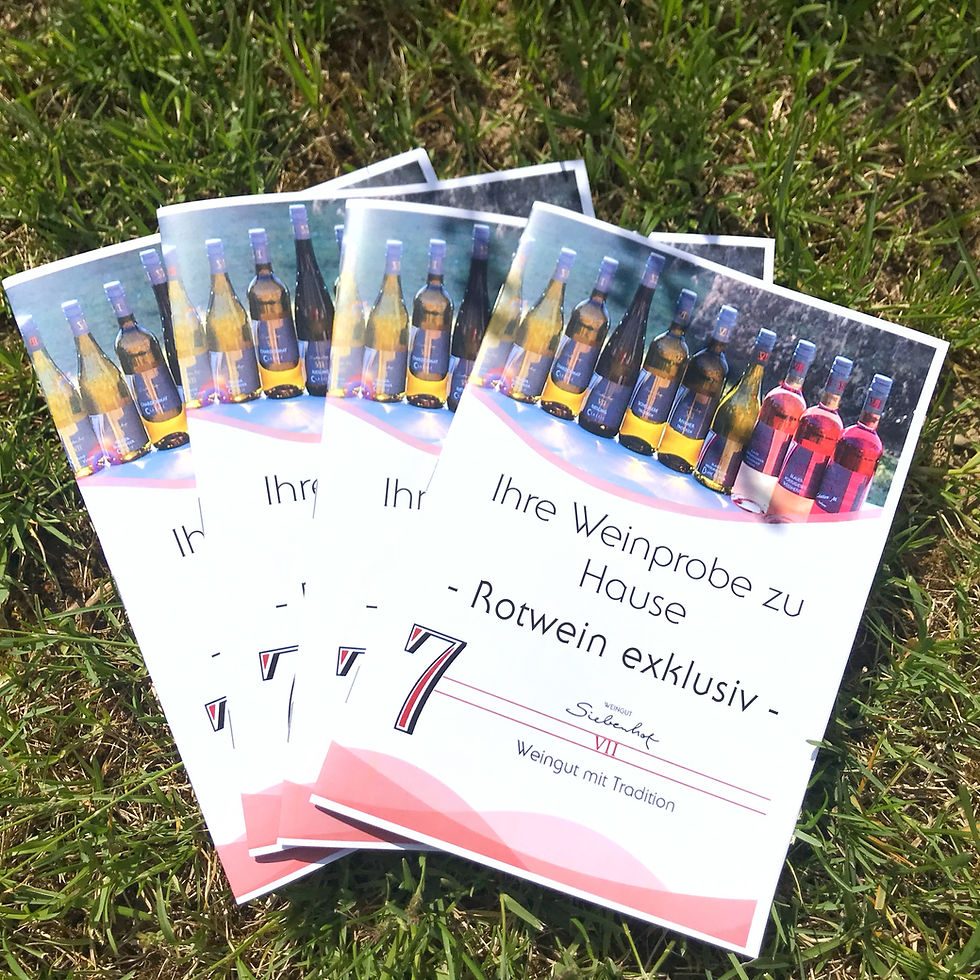 Miniaturbild: Pro7 Probierpaket Rotwein exklusiv Weinprobe zu Hause Broschüre geleitet Weingut Siebenhof Zotzenheim Rheinhessen Qualität