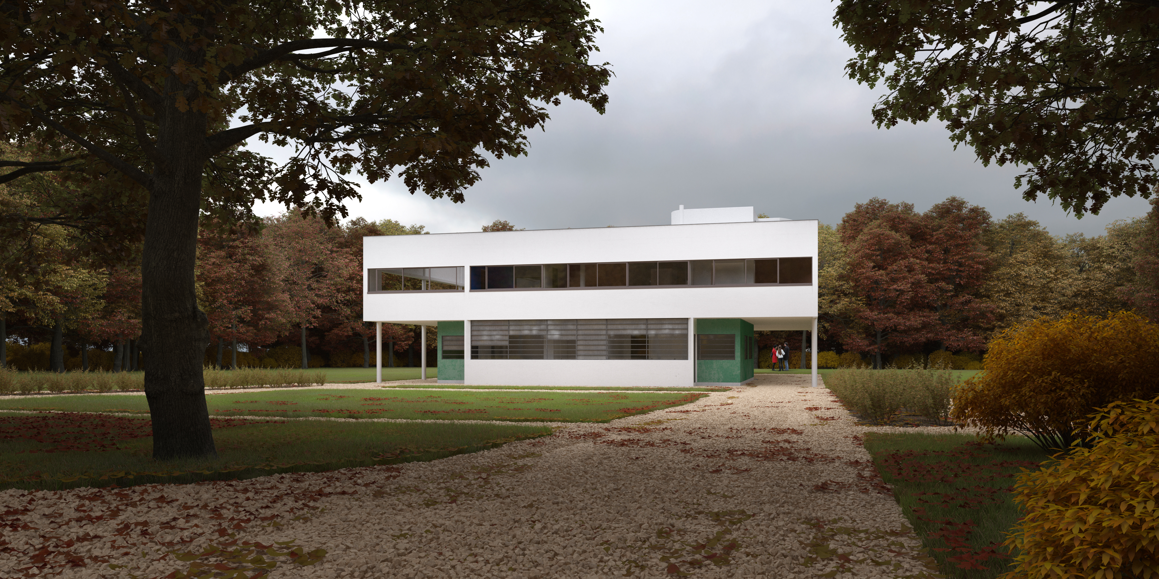 Villa Savoye, Le Corbusier Automne