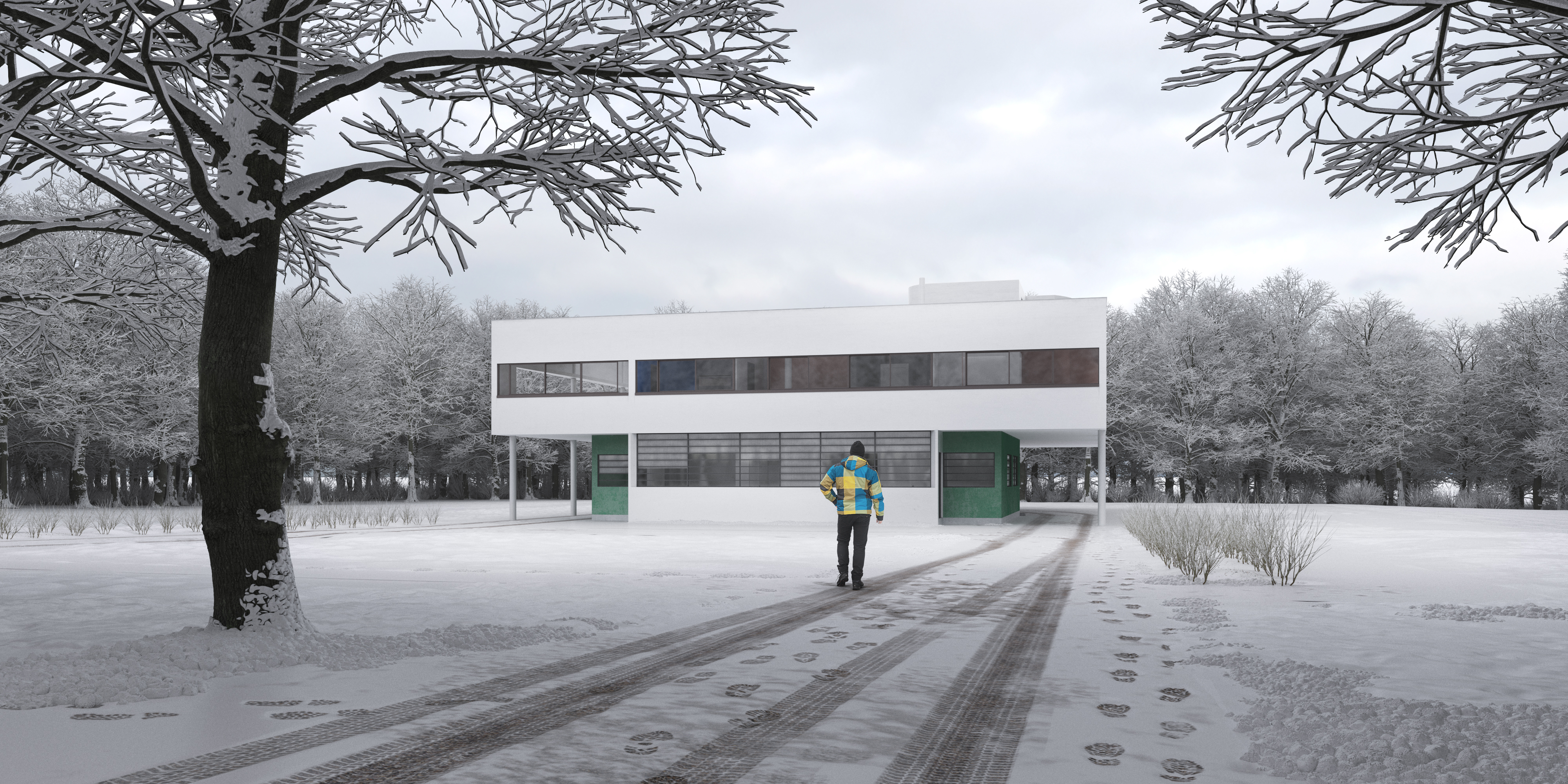 Villa Savoye, Le Corbusier Hiver