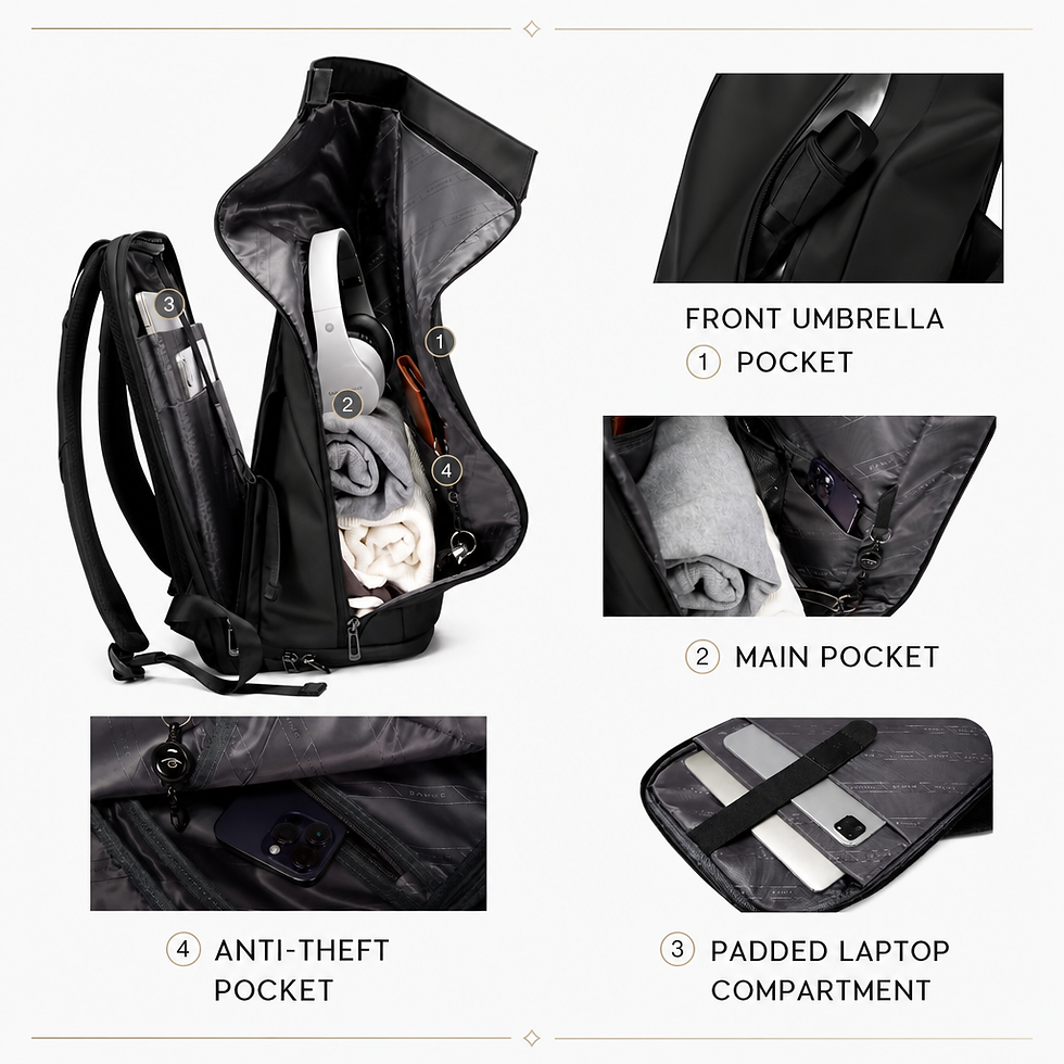Thumbnail: Fashion Multifunctional Waterproof Backpack