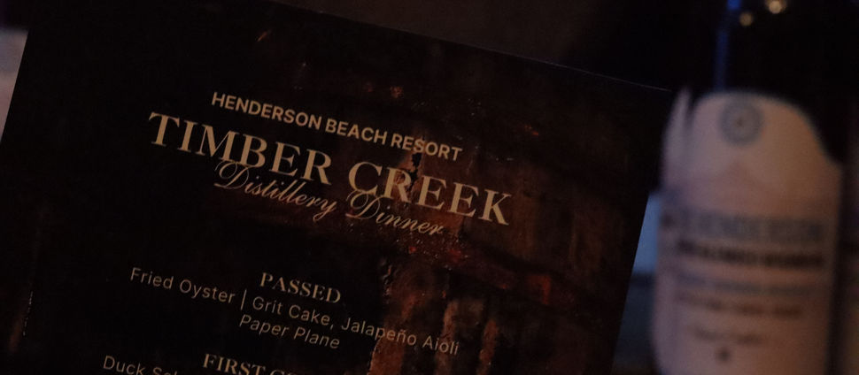 Timber Creek Distillery Dinner | Henderson Beach Resort