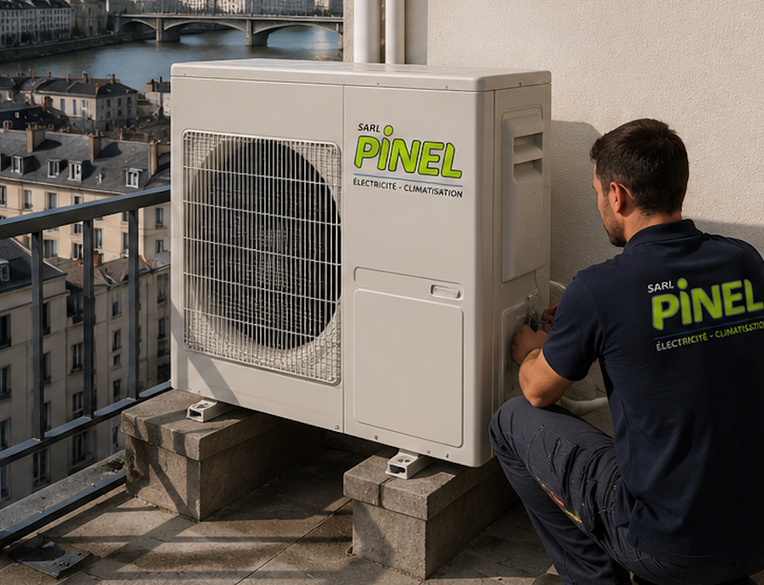 une pose de bloc de climatisation à nantes