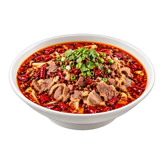 Lammfleisch in scharfer Sichuan-Brühe – 水煮羊肉