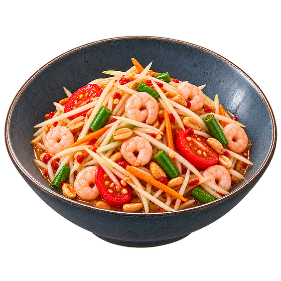 Papayasalat mit Cocktailcrevetten – 木瓜小虾沙拉