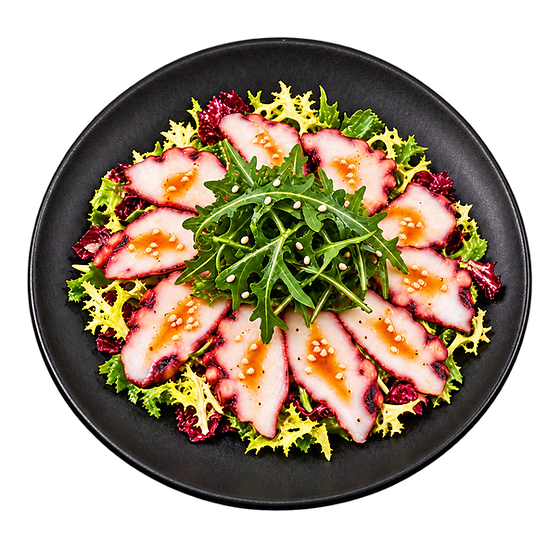 Carpaccio-Salat mit Oktopus