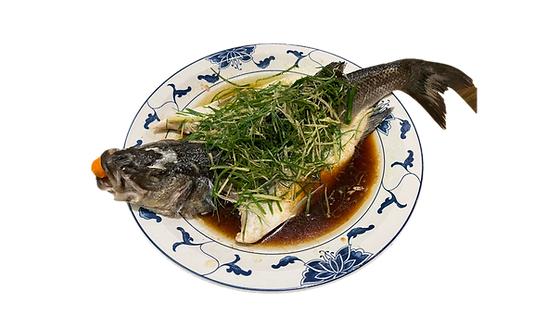 清蒸鲈鱼 - Steamed Sea Bass