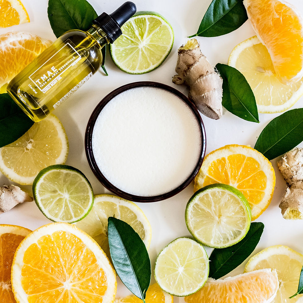 Take Me Away Essentials’ Citrus Body Oil and Body Butter