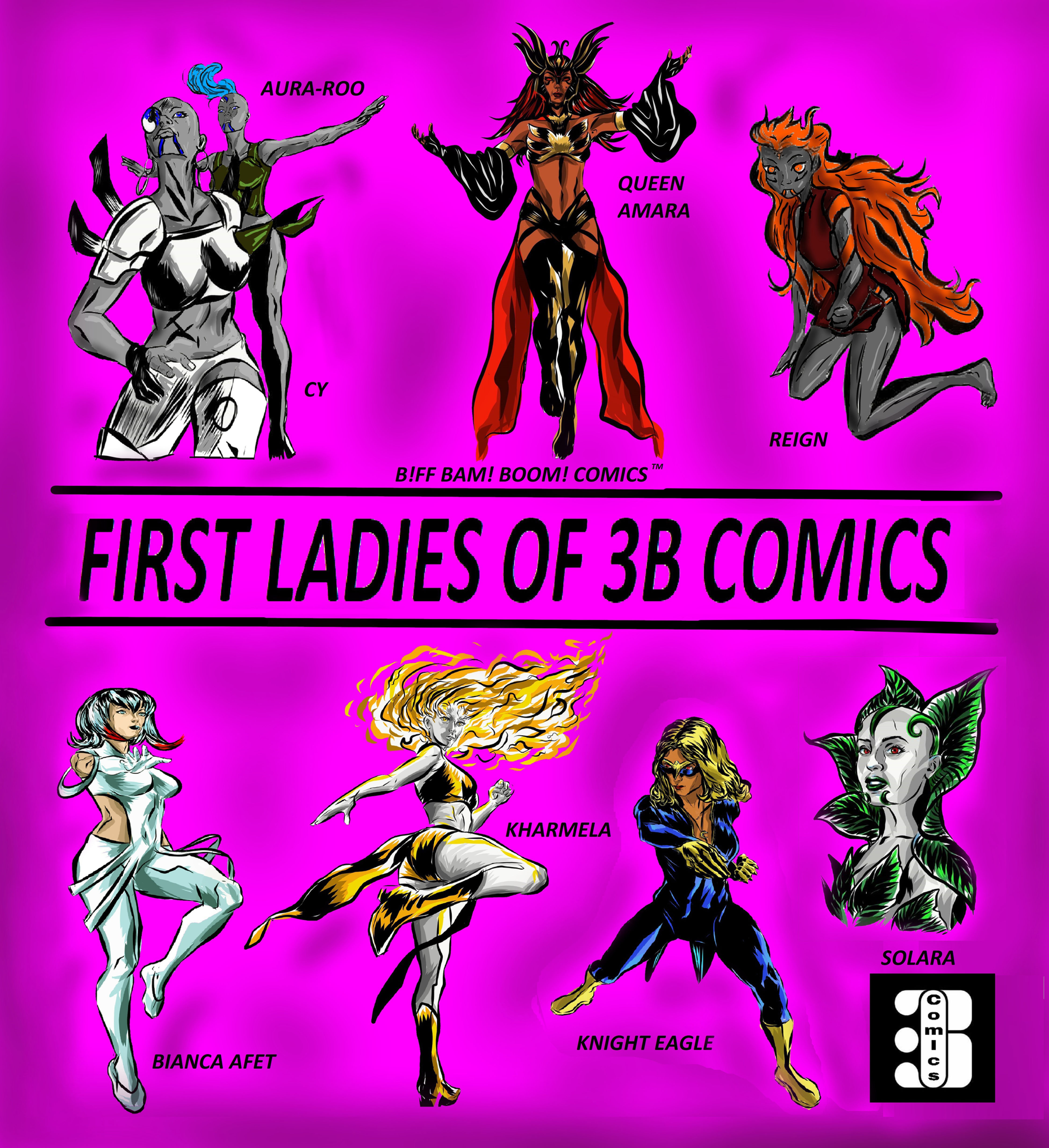 The Ladies of 3B Comics Poster (11x14)