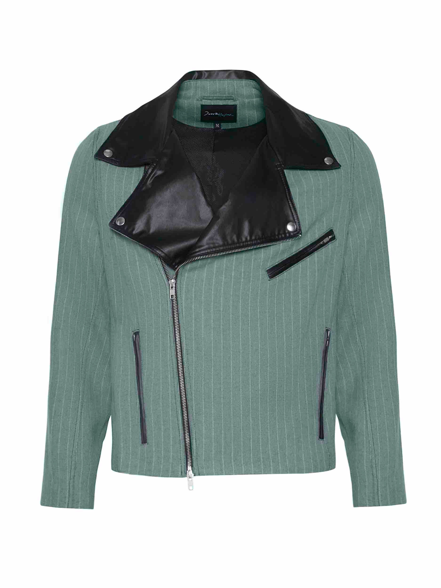 Trailer Striped Biker Jacket