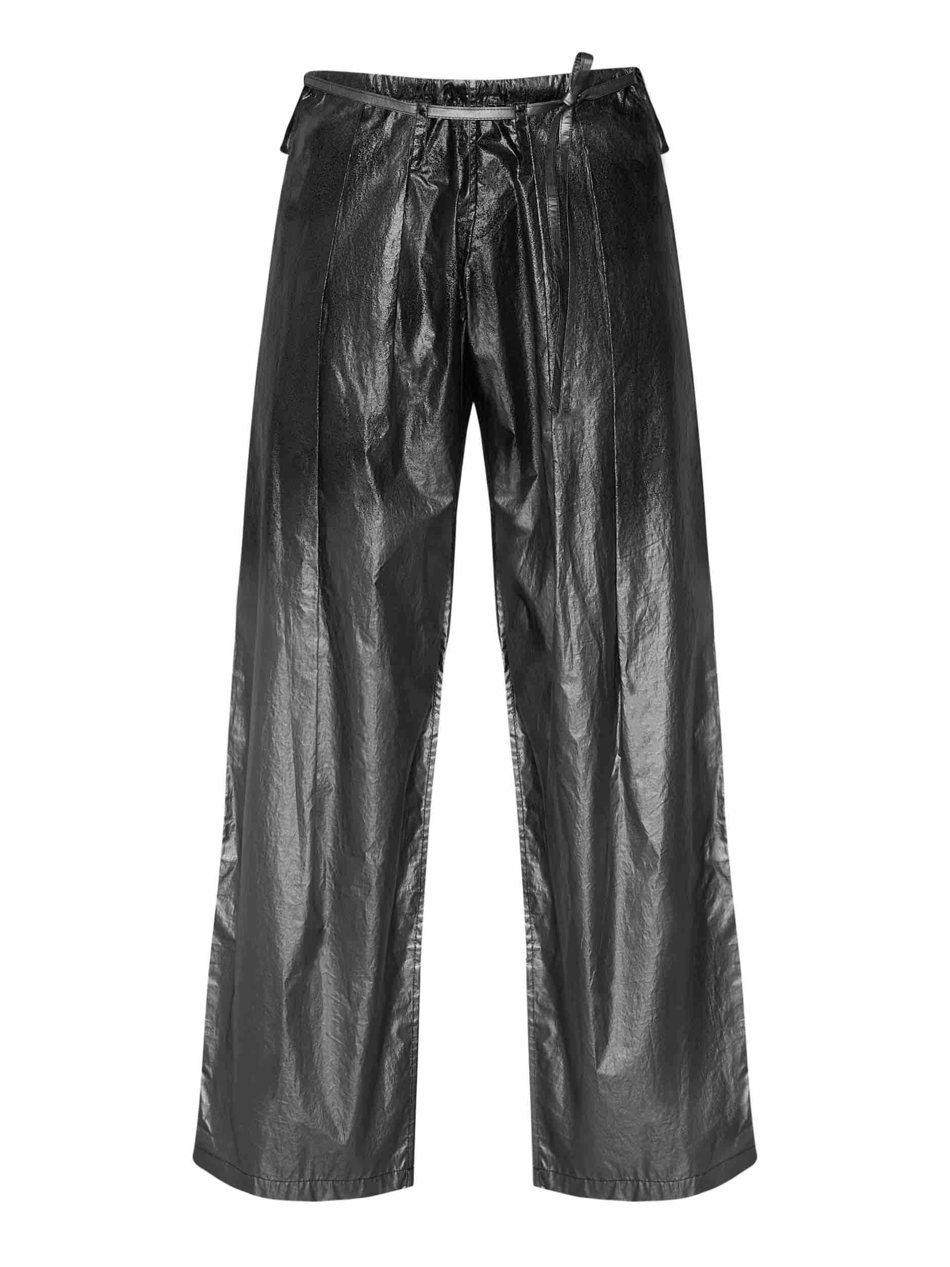 Smoked Silver Hajime Pleated Trousers