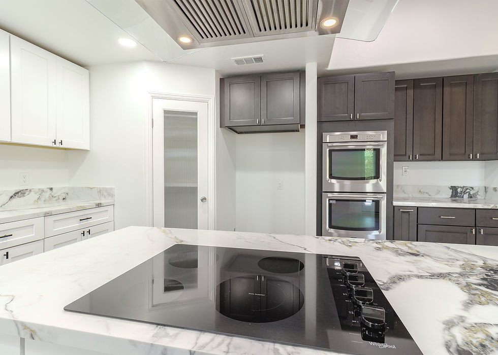A kitchen in a home.