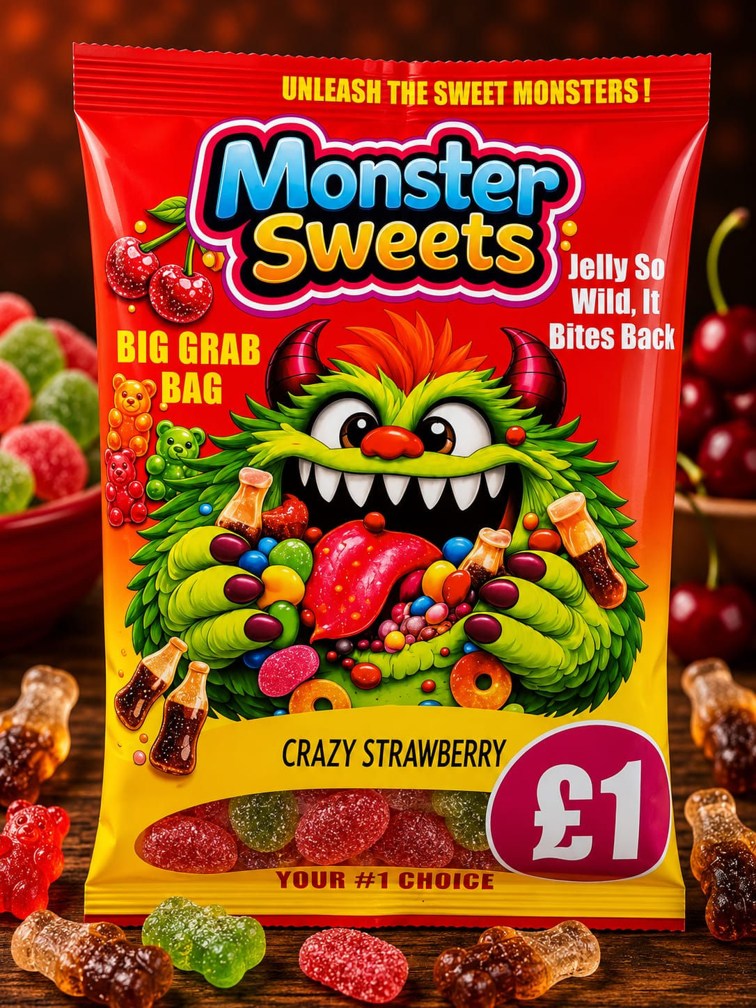 MONSTERSWEETS-CRAZY STRAWBERRY