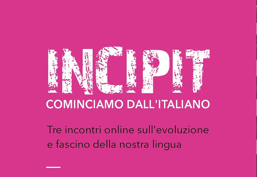 BARCELLONA - “Incipit. Cominciamo dall’Italiano” ovvero tre lezioni sull’italiano contemporaneo, a cura di Fondazione Circolo dei lettori, Fondazione ECM – Biblioteca Archimede e Istituto Italiano di Cultura Barcellona.