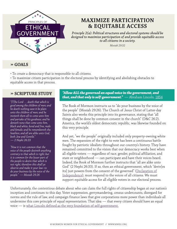 PEG 2a (Equitable Access) - 1 - Mormon Women for Ethical Government