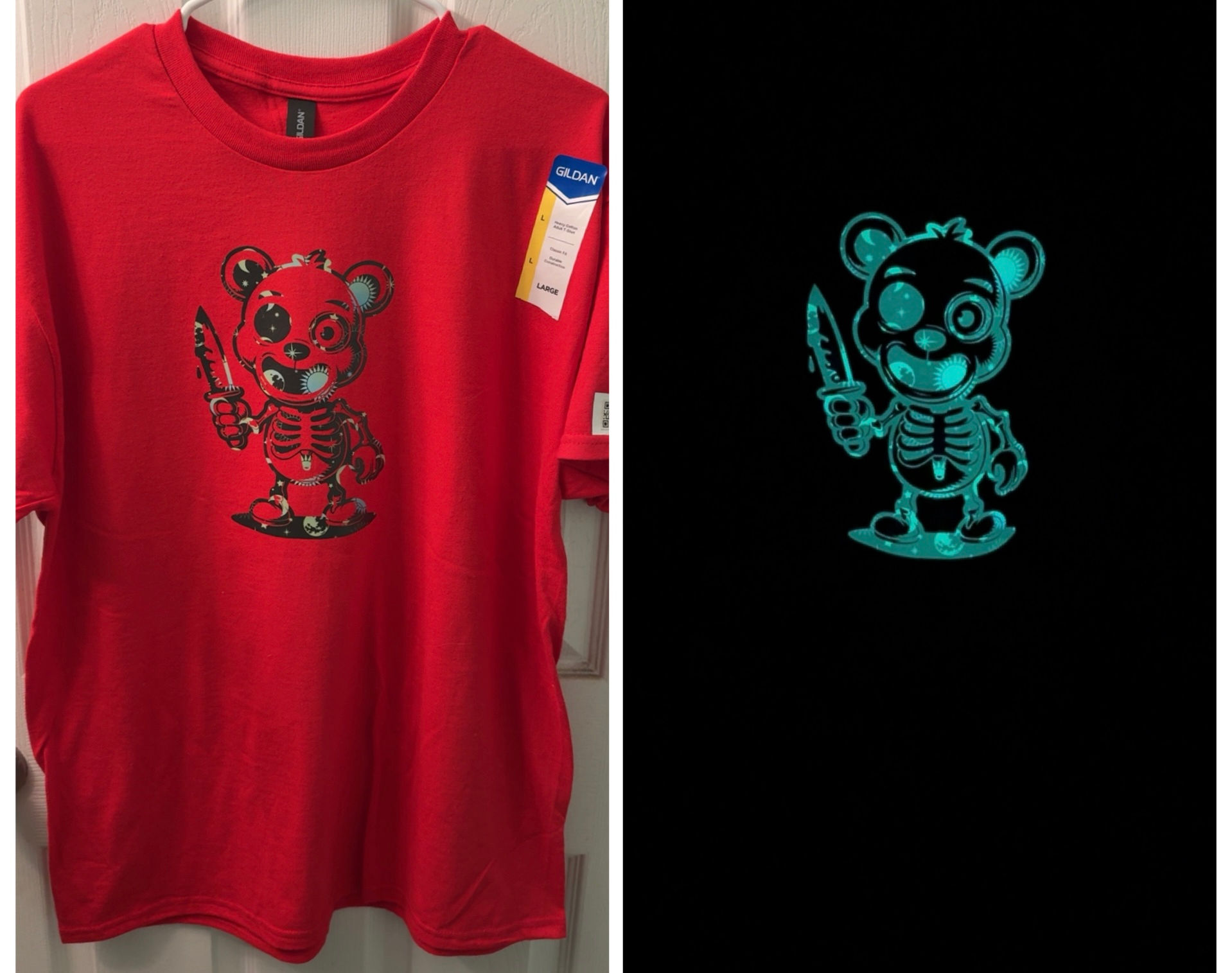 Adult Short Sleeve Bear Glow