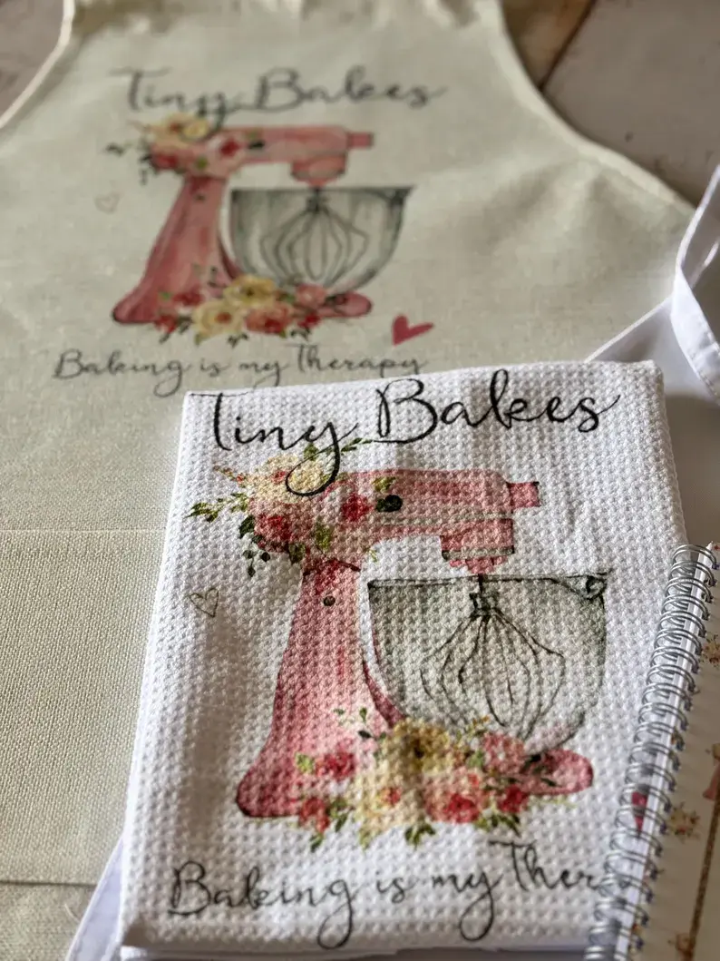 Thumbnail: Personalised Pink Mixer Quality Cooking Apron Gift Set