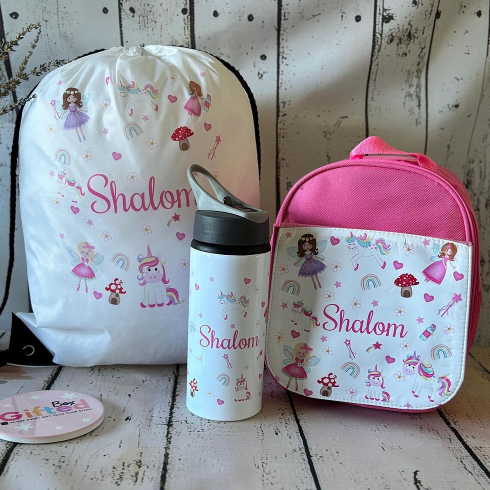 Magical Fairy Back To School Lunch Bag Water Bottle