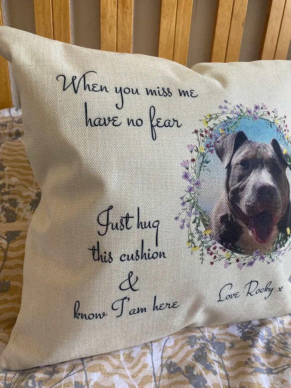 Thumbnail: Personalised Pet Loss Gift, Pet Memorial Pillow