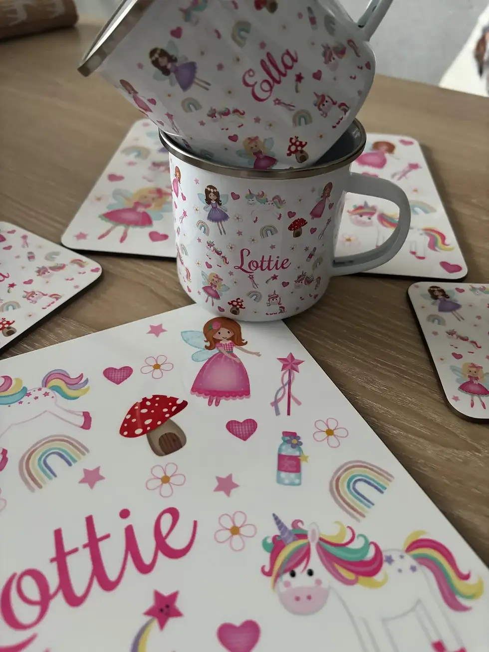Thumbnail: Magical Fairy Girls Personalised Dinner Gift Set