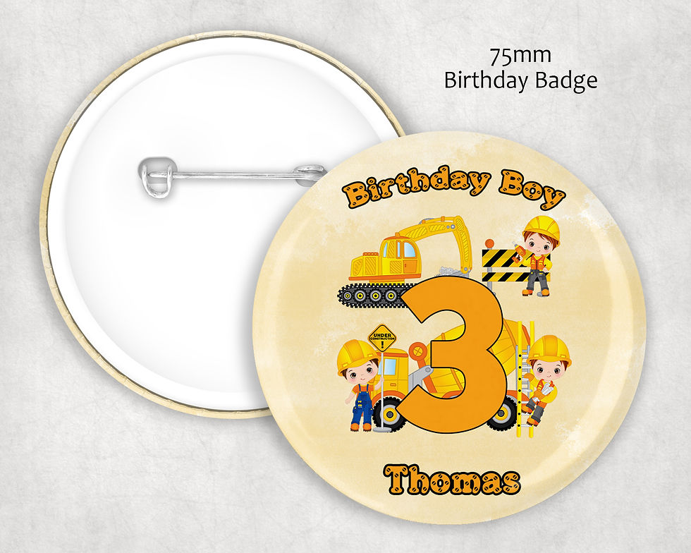 Thumbnail: Kids Digger Personalised Birthday T-shirt