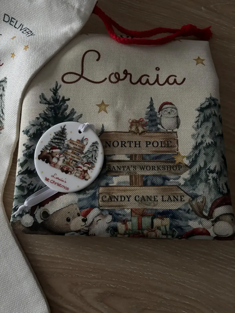 Thumbnail: Personalised Santa Sack, Stocking Adorable Woodland