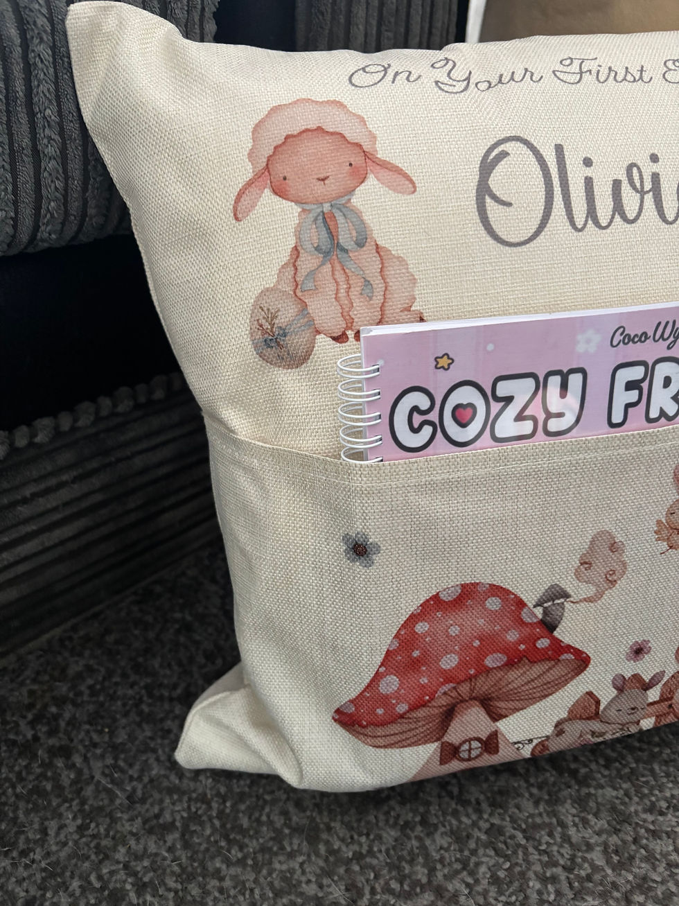 Thumbnail: Personalised 1st Easter Pocket Book Cushion
