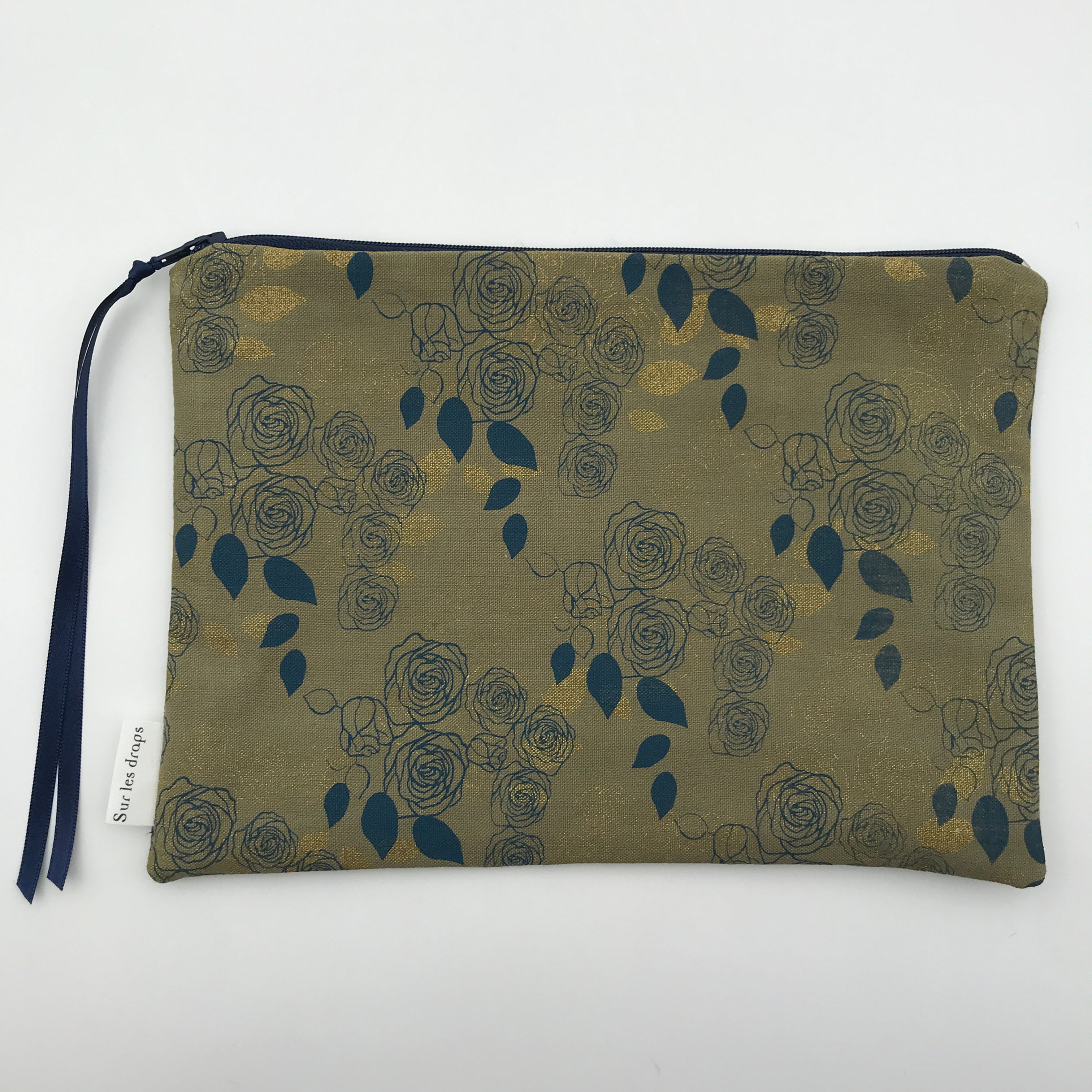 Pochette maillot de bain roses 25 x 19 cm