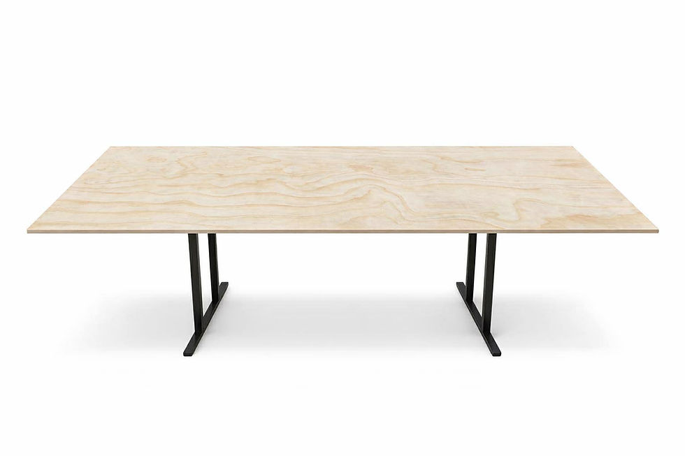 Thumbnail: Sturdy Timber Trestle Table