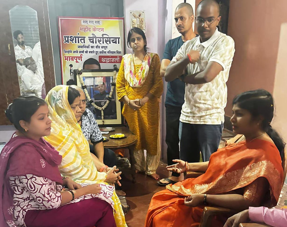 राज्यसभा सांसद डॉ. संगीता बलवंत ने शहीद के घर पहुंच कर दी श्रद्धांजलि, बोलीं:-देश सदैव ऋणी रहेगा