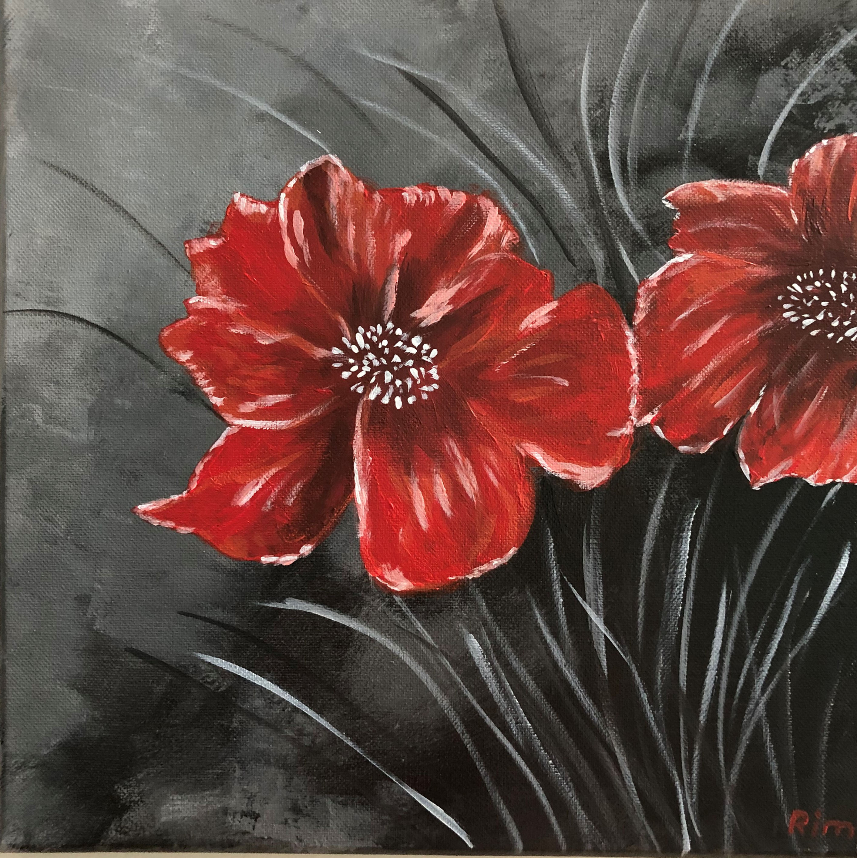 Flowers for Miri, 12x12"