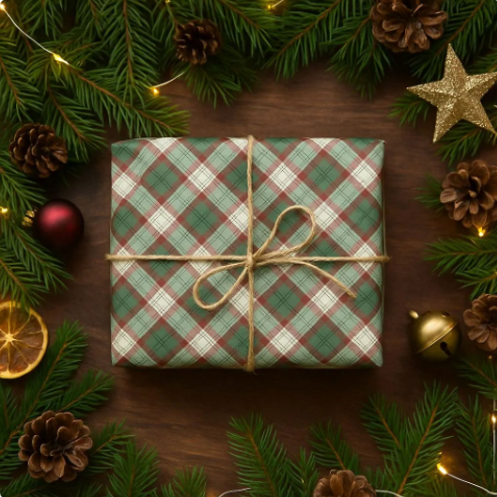 Thumbnail: Christmas Plaid Wrapping Paper