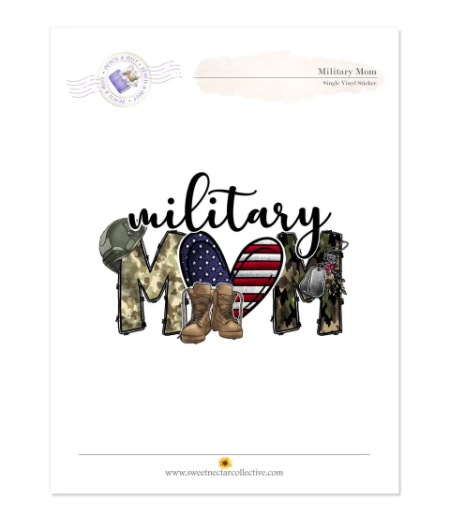 Thumbnail: Military Mom Vinyl Sticker