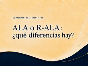 Comparación entre ácido alfa-lipoico ALA y R-ALA