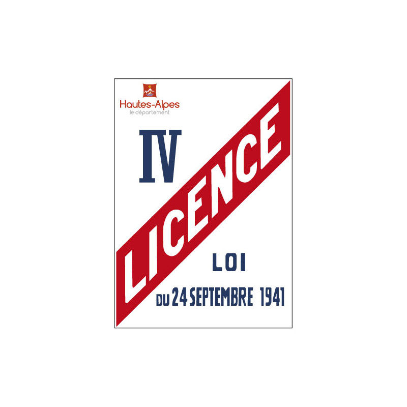 Miniature : PANNEAU LICENCE IV + LOGO DE VOTRE DÉPARTEMENT